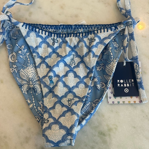 Roller Rabbit x Target Blue Patterned Bikini Bottom - Picture 1 of 2